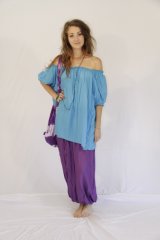 Coloured Kathy Top Sky