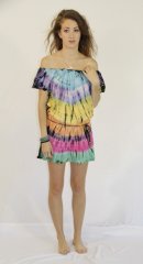 Tie Dye Mini Strap Kathy Dress Rainbow