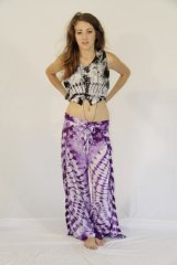 Tie Dye Wrap Pants Katie Purple