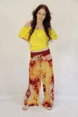 Tie Dye Wrap Pants Katie OrangeGold