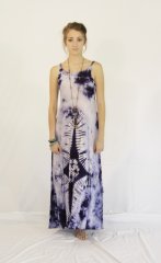 Tie Dye LongStrap Dress Angelica Navy