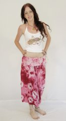 Tie Dye Tie Groovy Pants Sky Crimson