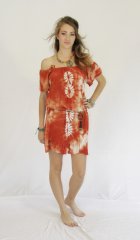 Tie Dye Mini Strap Kathy Dress Kathy Dark Orange