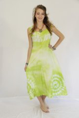 Tie Dye Long Sleeveless Dress Angie Lime