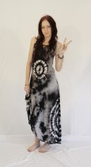 Tie Dye LongStrap Dress Angelica Black
