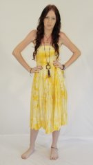 Tie Dye Layered Dress Elyse Yellow