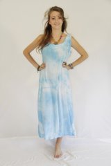 Tie Dye Long Sleeveless Dress Angie Sky