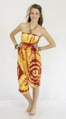 Tie Dye Long Mountain Pants Jessica OrangeGold