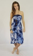 Tie Dye Layered Dress Elyse Blue