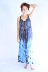 Tie-Dye Maxi Dress 'Andromeda' - Ultramarine