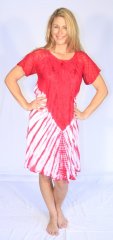 Chiffon Sleeve Dress Red