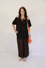 Coloured Katthy Top Black