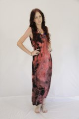 Tie Dye Long Sleeveless Dress Angie IndianRed