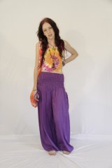 L-Ruching Pants Pockets Tabitha Purple