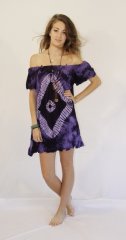Tie Dye Mini Strap Kathy Dress Indigo