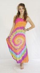 Tie Dye LongStrap Dress Angelica Rainbow Twirl